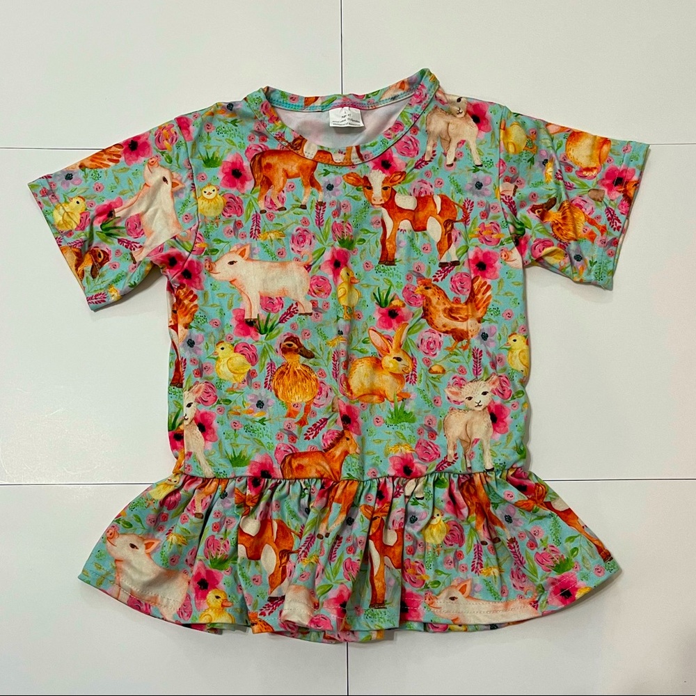 Farm Animals Ruffle Shirt